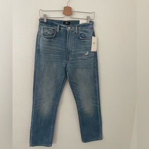 NWT - 7 For All Mankind Jeans Easy Slim Crop size 27 in Palma Rosa w/destroy
